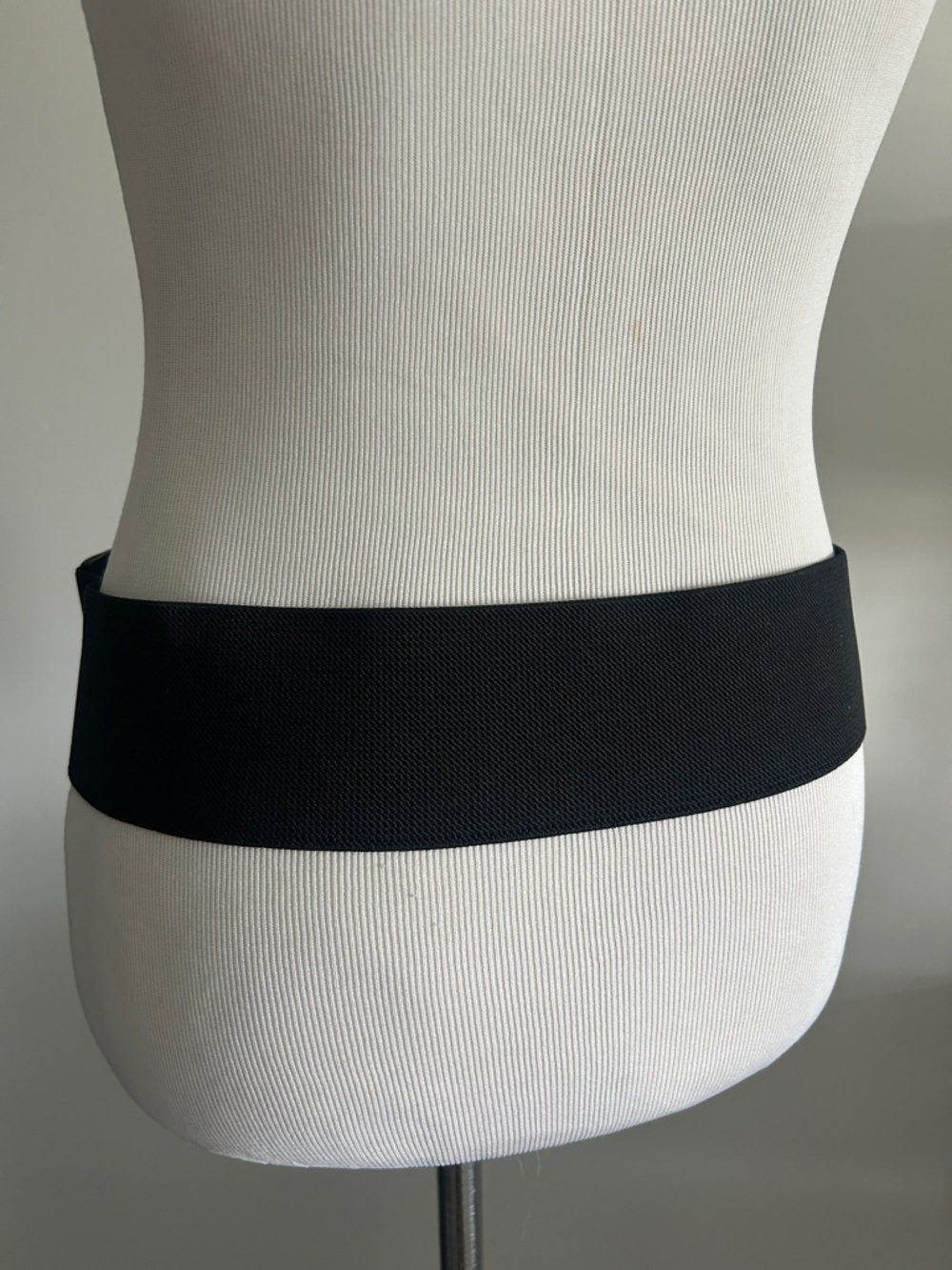 Nine West elastic M L Black Wide Women's Belt with Square Buckle - Picture 4 of 10